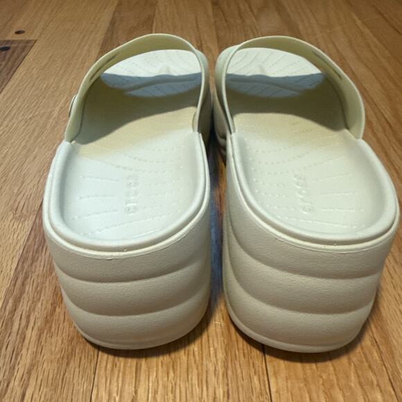 Crocs Skyline Slides Platform Sandals Bone 208182-2Y2 Women's US 8 - Picture 6 of 8